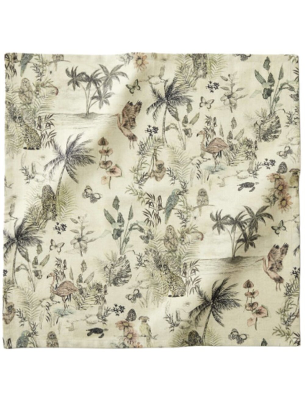 CB2 Jungle Print Linen Napkins - Set of 6